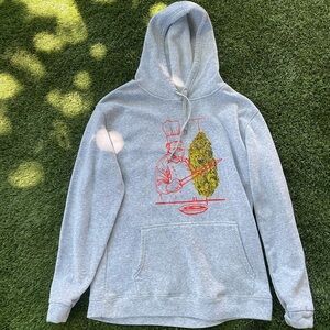 2000s weed chef grey hoodie medium